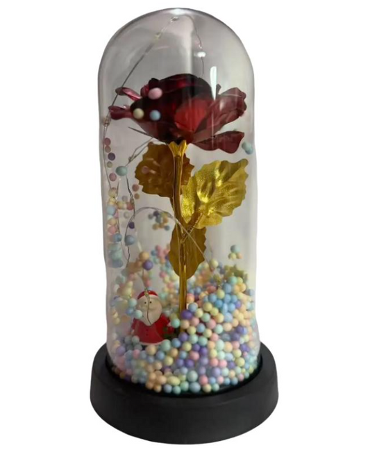 Romantic Santa Rose Lamp – Perfect Gift for Christmas & Birthday Surprises