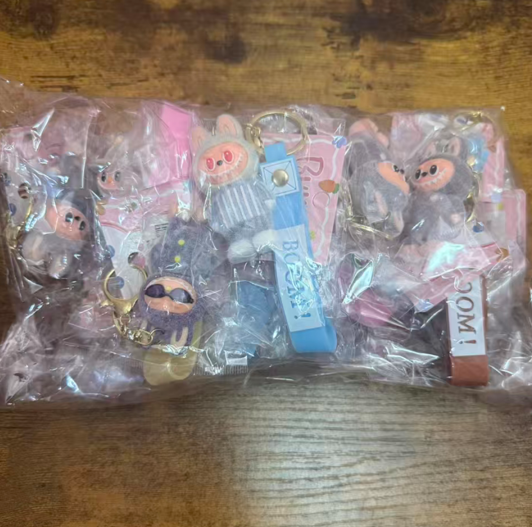 Labubu Flocked Keychain 12 Pack | Wholesale Bulk for Retailers (Copy)