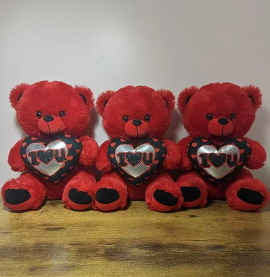 12" Red Teddy Bear Valentine’s Day Gift– 3 Pack | Wholesale Gift Plush