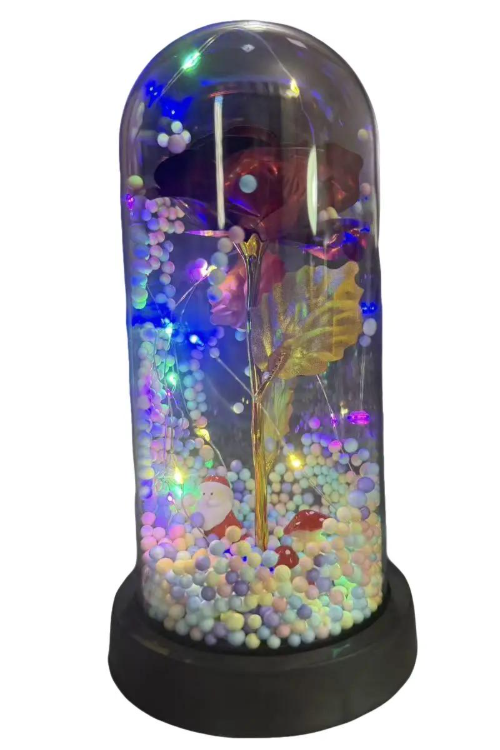 Romantic Santa Rose Lamp – Perfect Gift for Christmas & Birthday Surprises