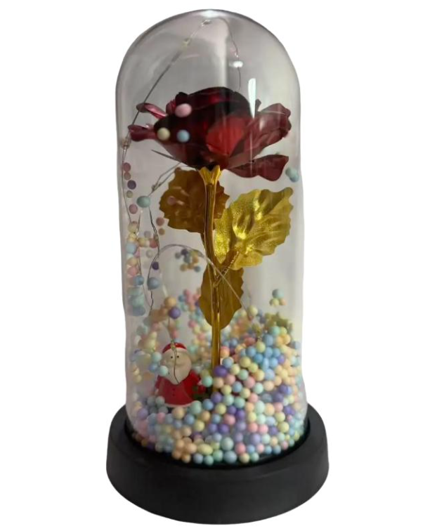 Romantic Santa Rose Lamp – Perfect Gift for Christmas & Birthday Surprises