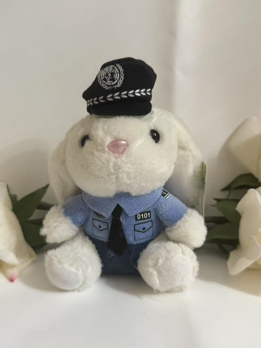 Cute Police Rabbit Plush Doll Bag Chain or Keychain | Great for gifts